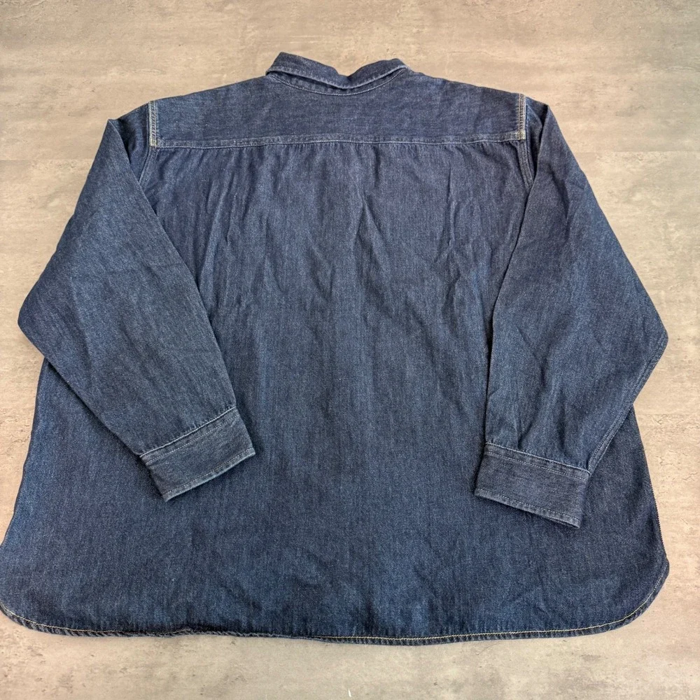 Levis Worker Shirt Mens XXL Blue Denim Relaxed Fit Long Sleeve Button Up Chore